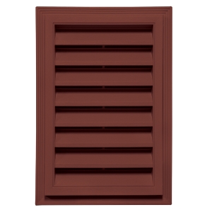 12 in. x 18 in. Rectangle Louver Gable Vent #027 Burgundy Red