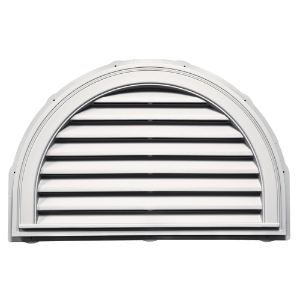 #117 34X22 Half Round Louver (Color Match: Royal White)