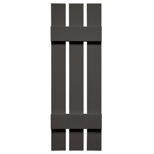 12 in. x 43 in. Board-N-Batten Shutter Tuxedo Grey #018