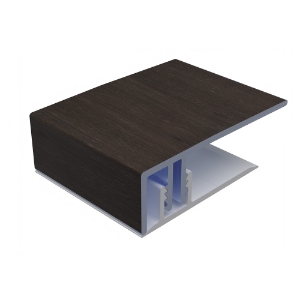 ChamClad Universal Siding J-Trim 2-Piece 2 in. x 20 ft. Alum/PVC Modern Walnut