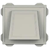 4" Hooded Vent #017 Silver Gray