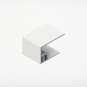 2 pc 2 in. Alum/PVC Quick Click Soffit J-Trim 20 ft. Crystal White