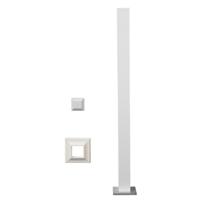 2-1/2 in. x 54 in. Post Kit Textured White (w/leveling plate)