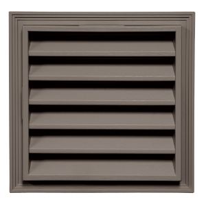 12 in. x 12 in. Square Louver Gable Vent #118 CT Sable Brown