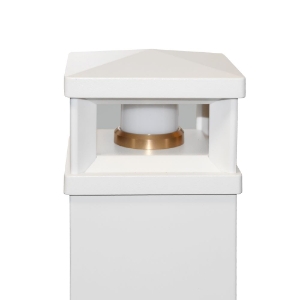 4 in. x 4 in. Composite LED Lantern Post Cap Matte White