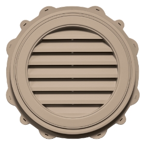 22 in. Round Louver Gable Vent #023 Wicker