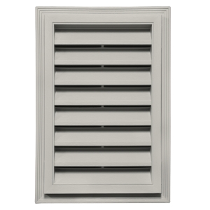 12 in. x 18 in. Rectangle Louver Gable Vent #090 Gray