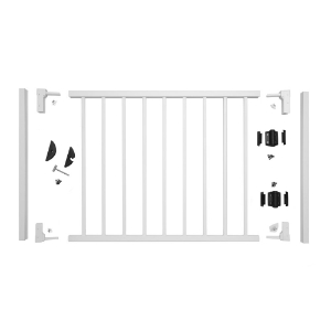 45-1/2 in. x 33 in. Contemporary Deck Gate Textured White