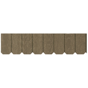 Diamond Kote® Octagon Shakes 12 in. Enhanced Rain Line Woodgrain Dune