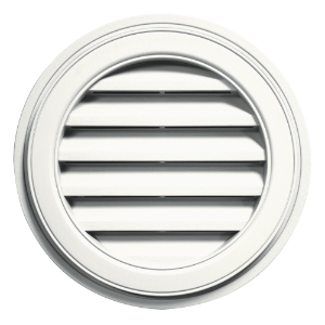 18 in. Round Louver Gable Vent #123 CT Colonial White