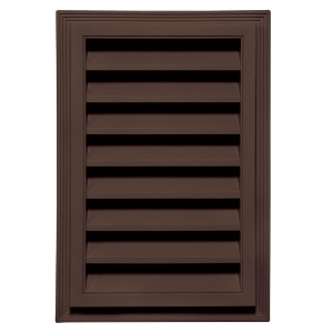 12 in. x 18 in. Rectangle Louver Gable Vent #009 Federal Brown * Non-Returnable *