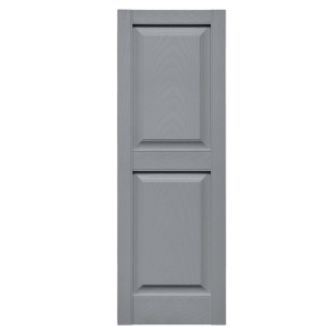 14-3/4 in. x 47 in. Raised Panel Shutter Platinum 945