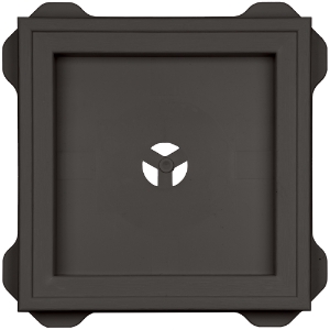 Recessed Square Mount Block Smoky Gray 018