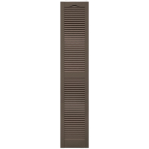 14-1/2 in. x 75 in. Open Louver Shutter Cathedral Top  French Roast 385