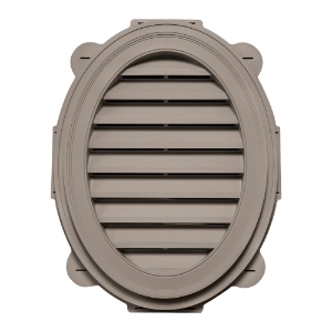 21 in. x 27 in. Oval Louver Gable Vent #008 CT Natural Clay