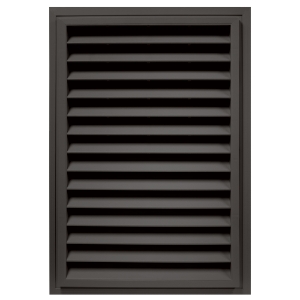 20 in. x 30 in. Rectangle Louver Gable Vent #018 Tuxedo Gray