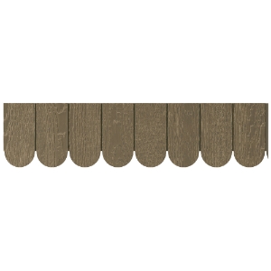 Diamond Kote® Scallop Shakes 12 in. Enhanced Rain Line Woodgrain Dune