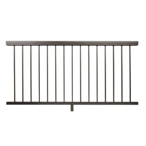 42 in. x 6 ft. Impression Rail Express  Level Universal Aluminum Rail Panel Dark Bronze AZTIX42UNLP6BR