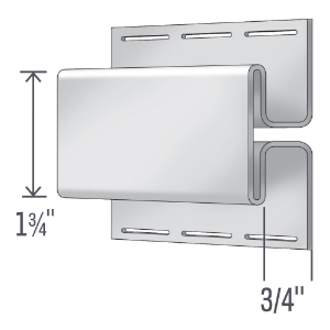 3/4" Brushed Soffit T-Trim Wicker 12 ft. 6 in.