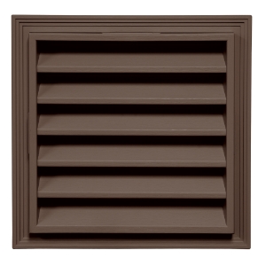 12 in. x 12 in. Square Louver Gable Vent #032 Brown