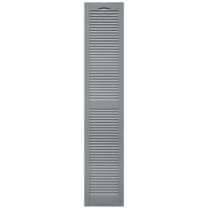 14-1/2 in. x 75 in. Open Louver Shutter Cathedral Top  Platinum 945