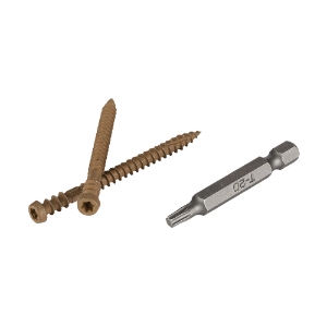 2-1/2 in. TOPLoc Screws Teak 500 sq. ft.