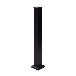 4 in. x 39 in. Post Kit Textured Black (w/leveling plate)