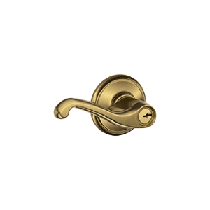 S51PD Entry LH Flair Commercial Lever 609 Antique Brass - Box Pack