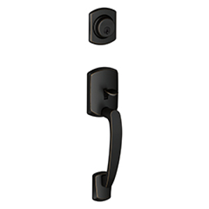 F58 Greenwich Handleset Exterior 716 Aged Bronze - Box Pack