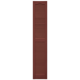 12 in. x 67 in. Open Louver Shutter Burgundy Red #027