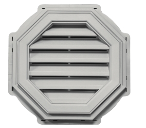 18 in. Octagon Louver Gable Vent #030 Paintable