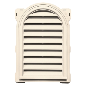 14 in. x 22 in. Round Top Louver Gable Vent #021 CT Sandstone Beige