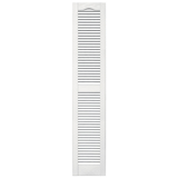 12 in. x 64 in. Open Louver Shutter Bright White #117