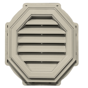 18 in. Octagon Louver Gable Vent #347 Mist CT Herringbone