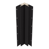 Diamond Kote® 5/4 in. x 3 in. x 16 ft. Rabbeted Brushed Smooth Inside Corner w/Nail Fin Onyx