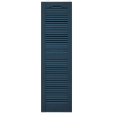 12 in. x 43 in. Open Louver Shutter Classic Blue #036