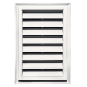 12 in. x 18 in. Rectangle Louver Gable Vent #117 Bright White