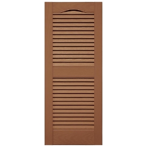 14-1/2 in. x 36 in. Open Louver Shutter Cathedral Top  Treated Cedar 471