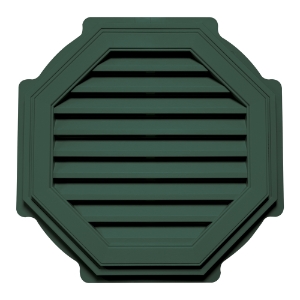 27 in. Octagon Louver Gable Vent #028 Forest Green