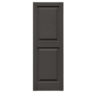 14-3/4 in. x 47 in. Raised Panel Shutter Tuxedo Grey #018