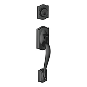 F58 Camelot Handleset Exterior 622 Matte Black - Box Pack