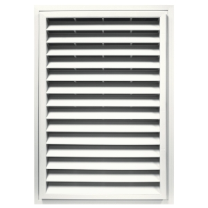 20 in. x 30 in. Rectangle Louver Gable Vent #123 CT Colonial White