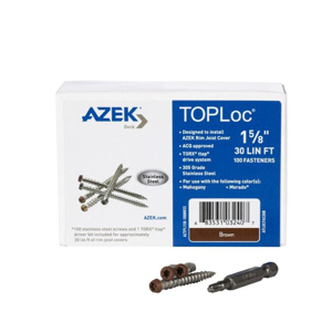 1-5/8 in. TOPLoc  Stainless Steel Fascia Screws Brown  100 Pk redirect to product page