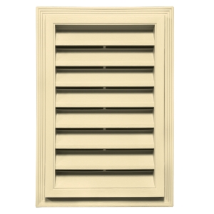 12 in. x 18 in. Rectangle Louver Gable Vent #042 Cream