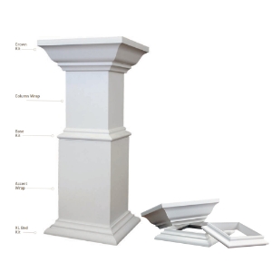 Azek Column Wrap 6-inch Crown Moulding Trim Kit