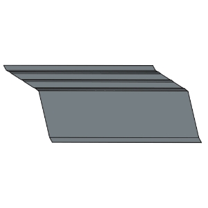 2 in. x 10 ft. Aluminum Gutter Apron Eldridge Gray 605