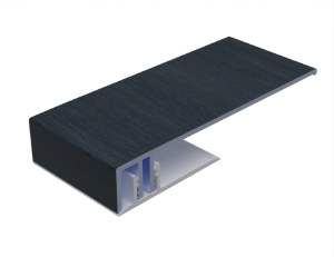 ChamClad Universal Siding J-Trim 2-Piece  3-1/2 in. x 12 ft. Alum/PVC Blue River