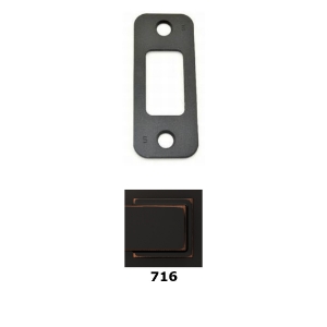Schlage 10-116 Round Corner Deadbolt Strike Plate - 716