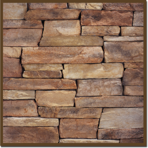 Mortared Cambria Cliff Stone Display Board