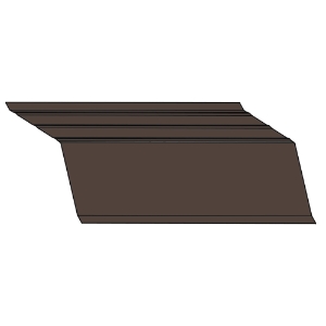 2 in. x 10 ft. Aluminum Gutter Apron Musket 508